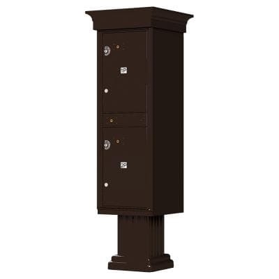 #1590-T1V Florence Classic Decorative 2 Unit Outdoor Parcel Locker Model